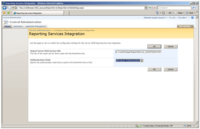 Configurando Reporting Services 2008 en modo Integrado con MOSS 17 Configurando Reporting Services 2008 en modo Integrado con MOSS