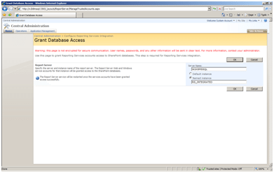 Configurando Reporting Services 2008 en modo Integrado con MOSS 19 Configurando Reporting Services 2008 en modo Integrado con MOSS