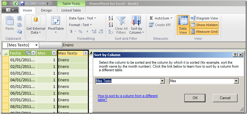Novedades de PowerPivot en Denali (I) : Ordenamiento por columnas 3 Novedades de PowerPivot en Denali (I) : Ordenamiento por columnas