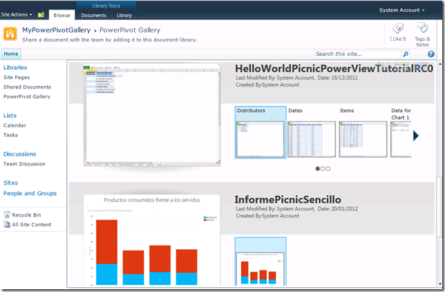 Construyendo un informe de Power View sobre mi libro de PowerPivot 5 Construyendo un informe de Power View sobre mi libro de PowerPivot