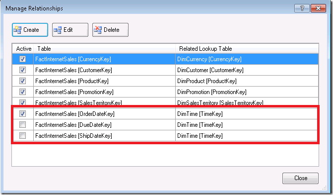 Novedades de PowerPivot en Denali (IV): Múltiples relaciones entre tablas 6 Novedades de PowerPivot en Denali (IV): Múltiples relaciones entre tablas