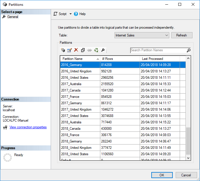 Particionado dinámico de cubos tabulares con TOM 15 Particionado dinámico de cubos tabulares con TOM
