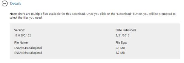 Autenticación Integrada en Azure Database con SSIS 2 Details SQL Server Version 13.0.200.152
