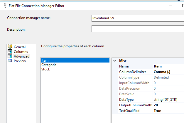 Convertir ficheros Excel en CSV y cargar ficheros usando SSIS 19 Convertir ficheros Excel en CSV y cargar ficheros usando SSIS