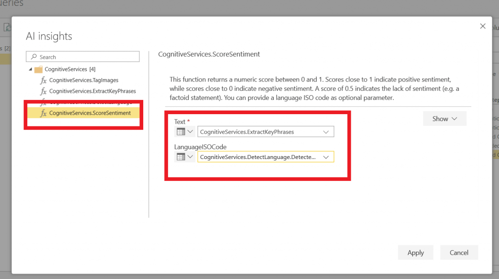Power BI Dataflows Análisis de Sentimiento en dos clicks 9 Score Sentiment