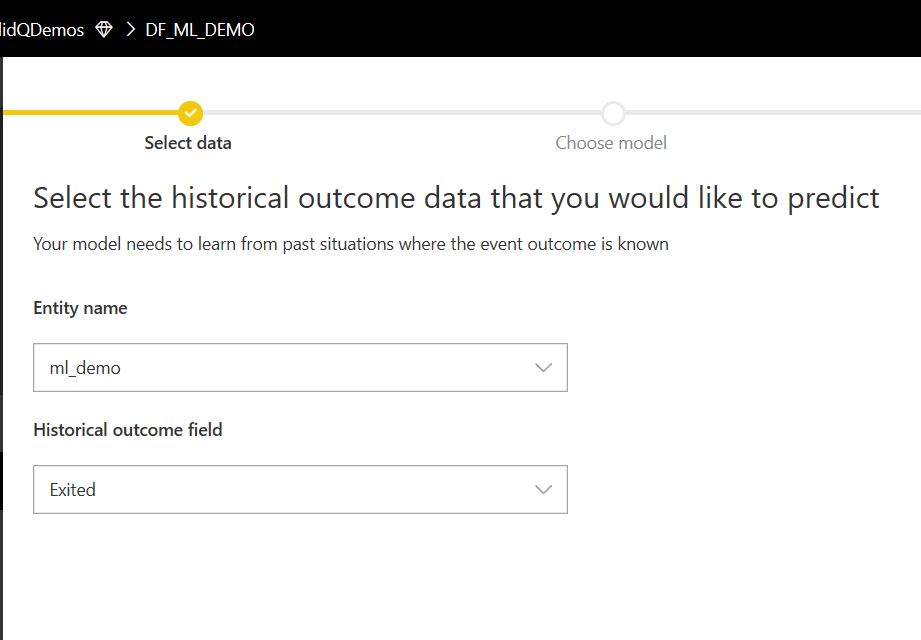 Power BI Dataflows: Machine Learning en dos clicks! 5 source data for model