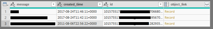 SQSA: SolidQ Social Analyzer - Analiza tus redes sociales con SolidQ 7 PowerBI Facebook Connector obtained data