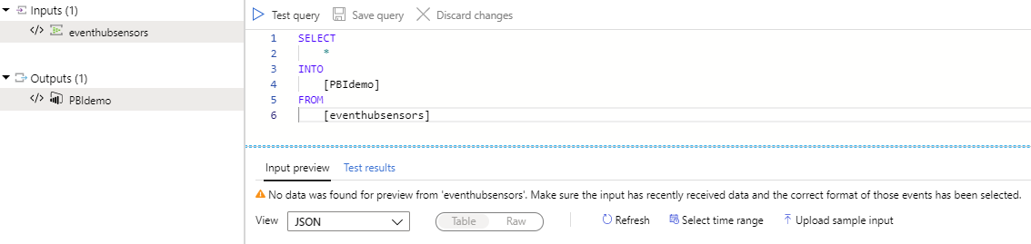 Real time con Event Hubs y Stream Analytics y Power BI 11 Event Hubs Demo Azure Power BI