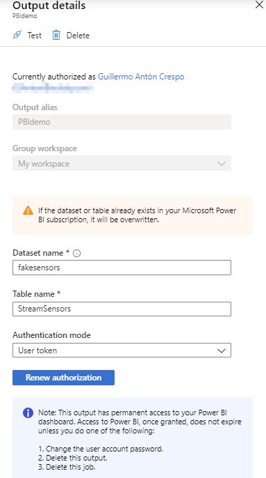 Real time con Event Hubs y Stream Analytics y Power BI 10 Power bi demo
