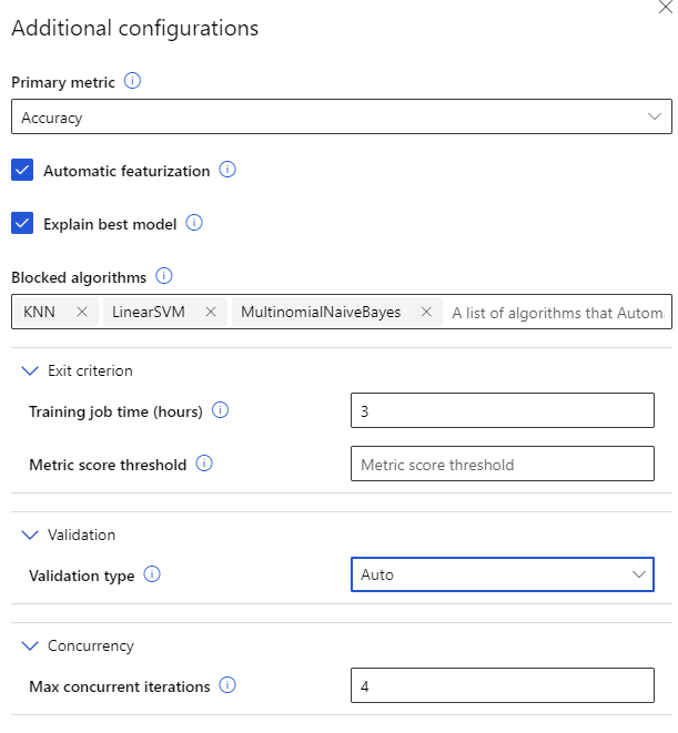 Un paseo por Azure ML Services  11 Configuración avanzada AutoML