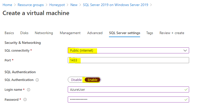 Honeypot: un SQL Server desprotegido en Azure