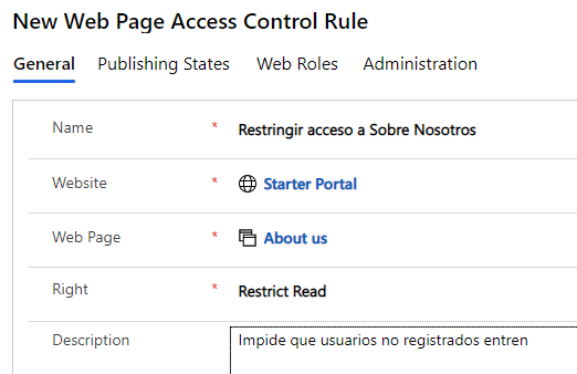 Power apps Portals web page access
