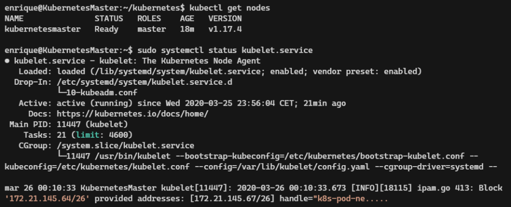 Kubernetes: Bootstrap de Cluster con Kubeadm 8 kubernetes master