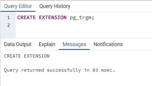 Indexación con Trigrams en PostgreSQL 2 query editor create extension postgresql