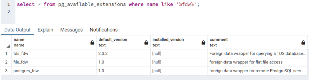 Virtualización de datos en PostgreSQL con Foreign Data Wrappers (I) 4 foreign data wrappers select from