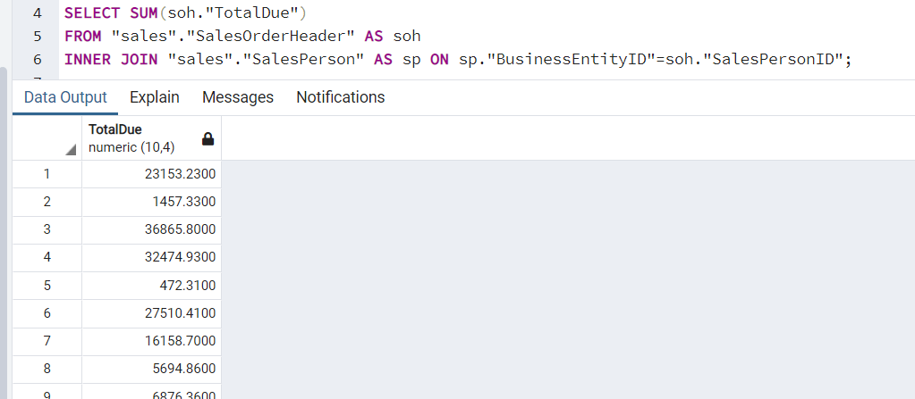 Virtualización de datos en PostgreSQL con Foreign Data Wrappers (I) 18 select sum totaldue