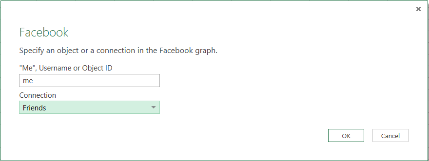 Power Query: Orígenes de Datos 6 facebook