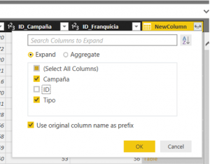 Migrar de Qlik a PowerBI 4 Select columns Power BI Merge